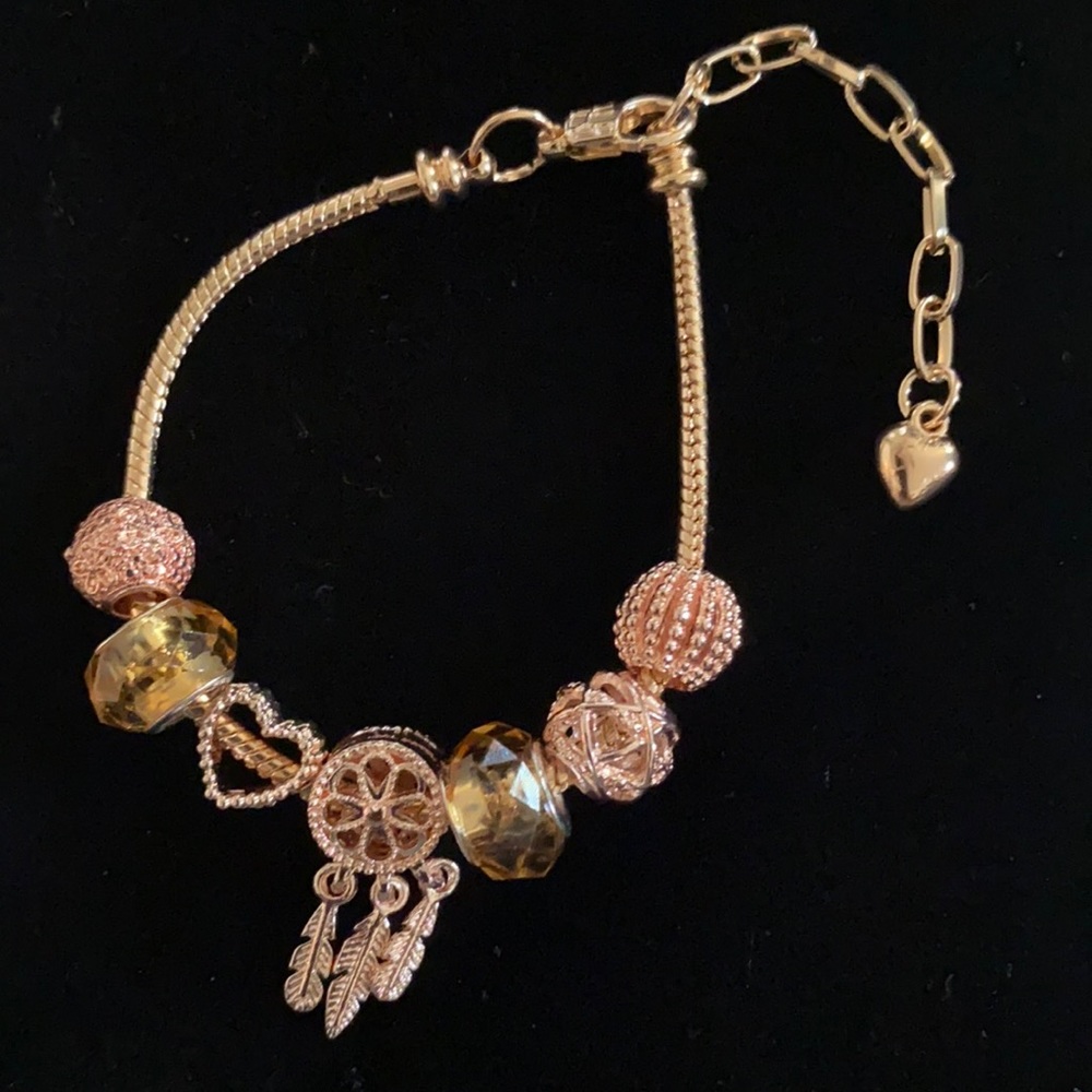 Rose gold dream catcher bracelet